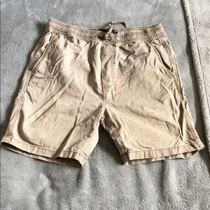 Khaki Drawstring Shorts